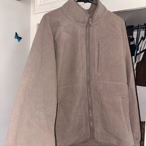 Goodfellow & Co Taupe Fleece Jacket